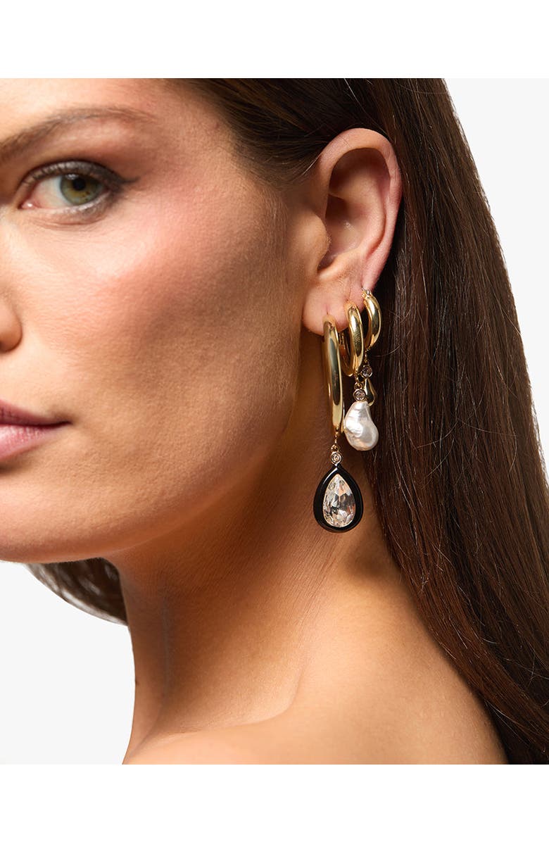 WeWoreWhat Multi Pear Drop Hoop Set, Alternate, color, 