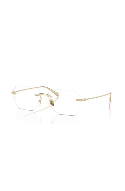 Ferrari 57mm Rectangle Optical Glasses In Gold