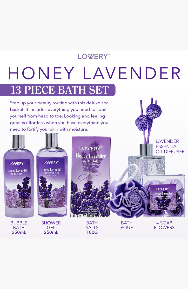 Lovery Honey Lavender Bath and Body Gift Set, Alternate, color, NO COLOR