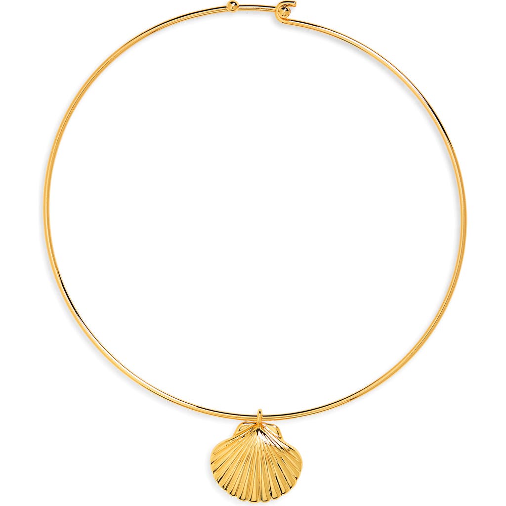 Madewell Shell Wire Choker Necklace in Antique Gold at Nordstrom