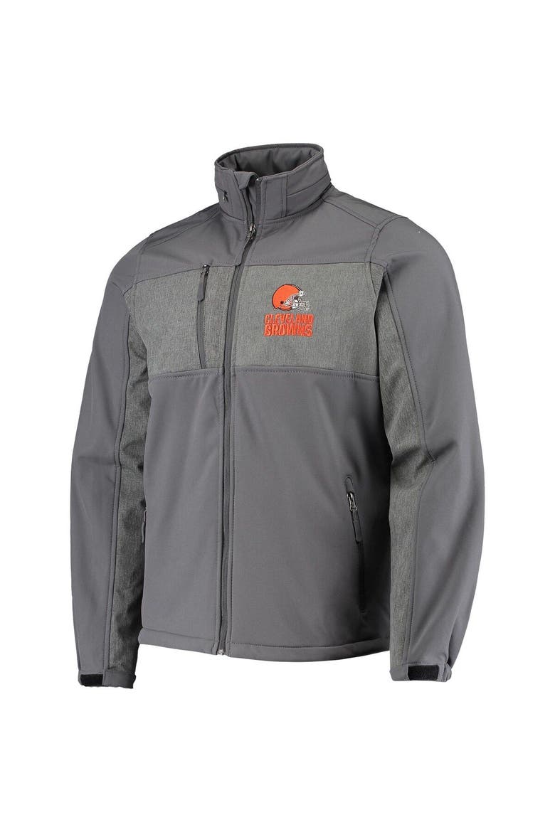 Men's Dunbrooke Graphite Cleveland Browns Circle Zephyr Softshell Full-Zip Jacket, Alternate, color, Graphite