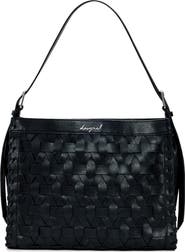 Desigual Woven Faux Leather Shoulder Bag