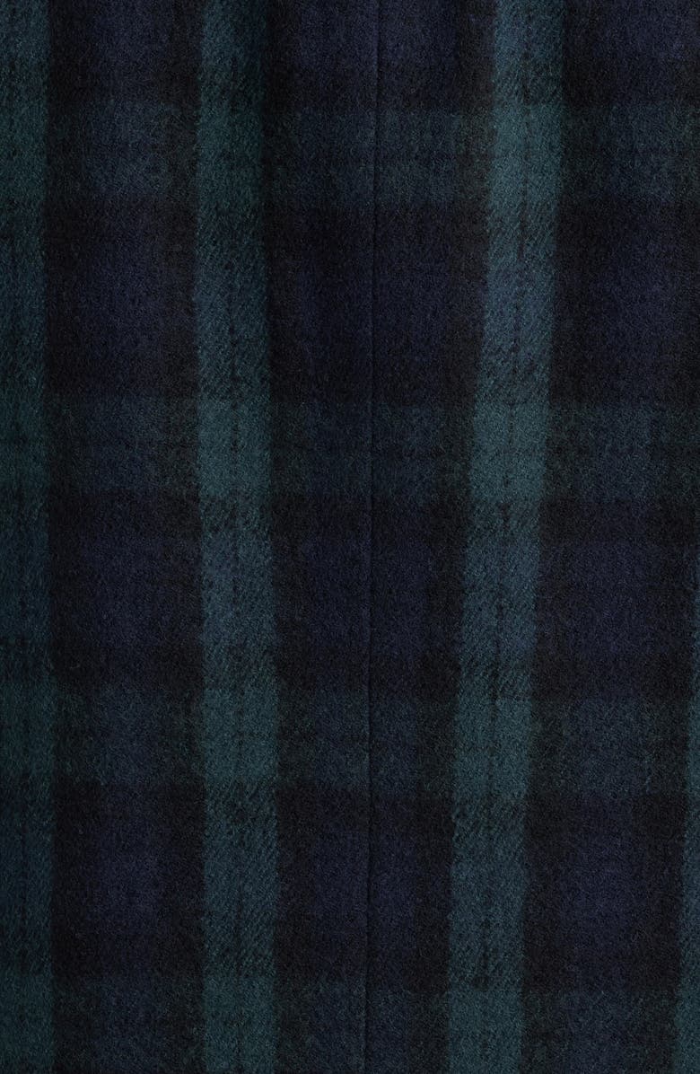 PS Paul Smith Tartan Wool Topcoat, Alternate, color, Black/ Blue/ Green