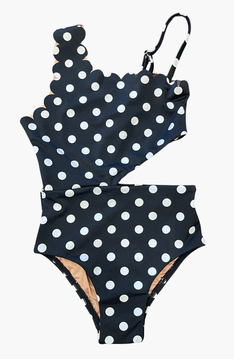 Little Becky Cut Out One Shoulder One-Piece Swimsuit