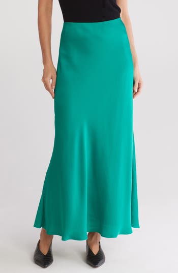 Rag & Bone Wren Maxi Skirt In Emeraldgrn