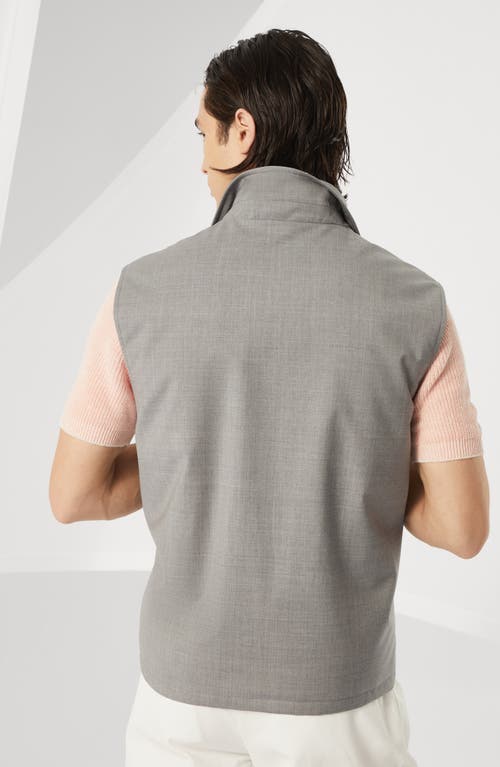Brunello Cucinelli Vest With Thermore® Padding In Light Grey