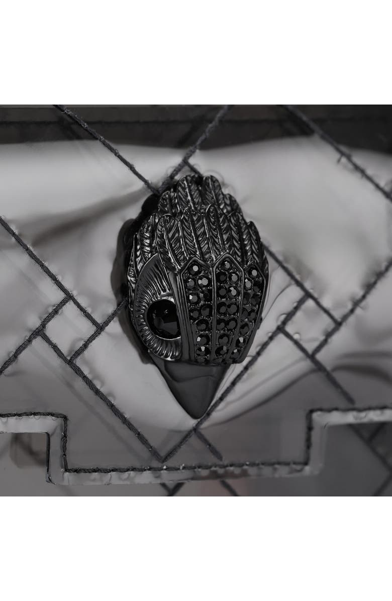 Kurt Geiger London Mini Kensington Drench Vinyl Convertible Clear Crossbody Bag, Alternate, color, Black