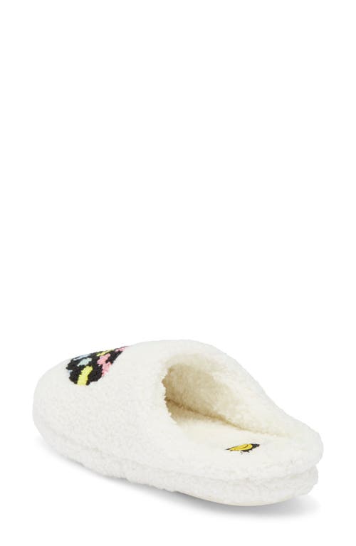 Joe Boxer Heart Faux Shearling Slipper In White