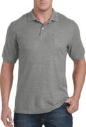 Harbor Bay by DXL Big & Tall Pocket Piqué Polo Shirt