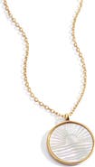 Mint & Lily Mother of Pearl Sunrise Pendant Necklace