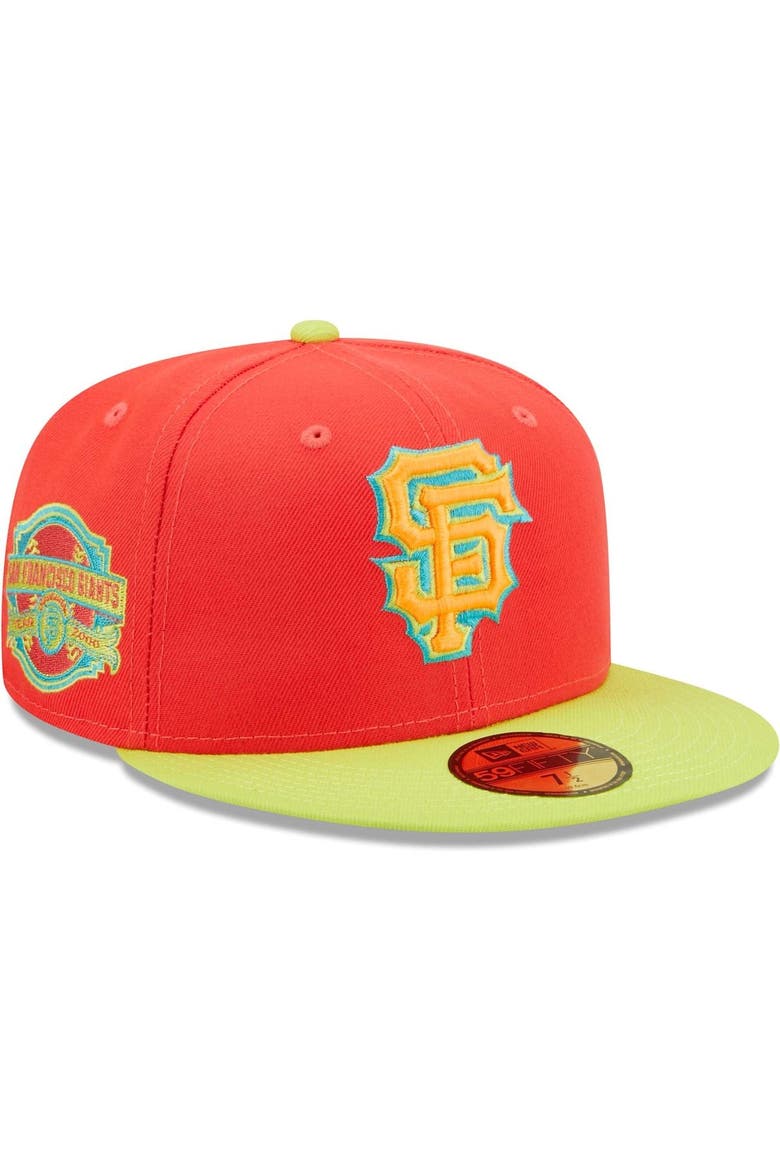 Men's New Era Red/Neon Green San Francisco Giants   Lava Highlighter Combo 59FIFTY Fitted Hat, Main, color, Red