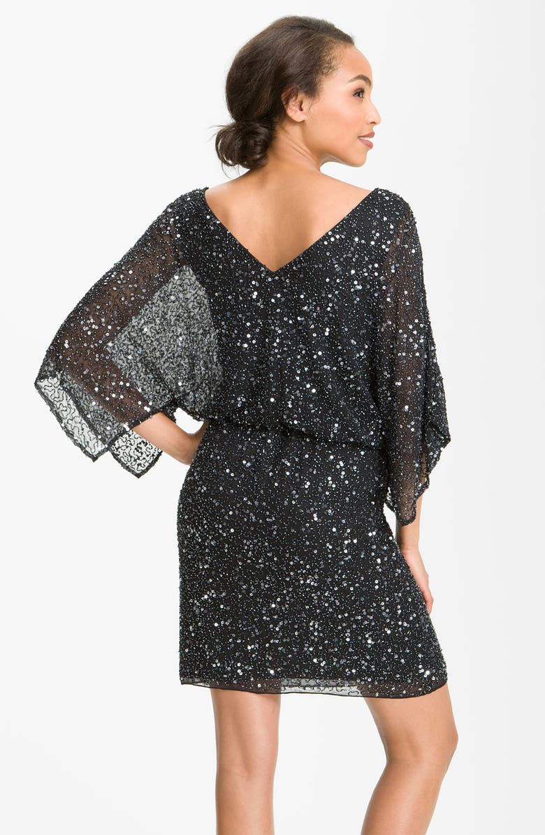 Pisarro Nights Beaded Kimono Sleeve Dress, Alternate, color, 