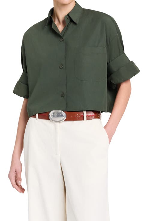 Next Crop Button-Up Shirt