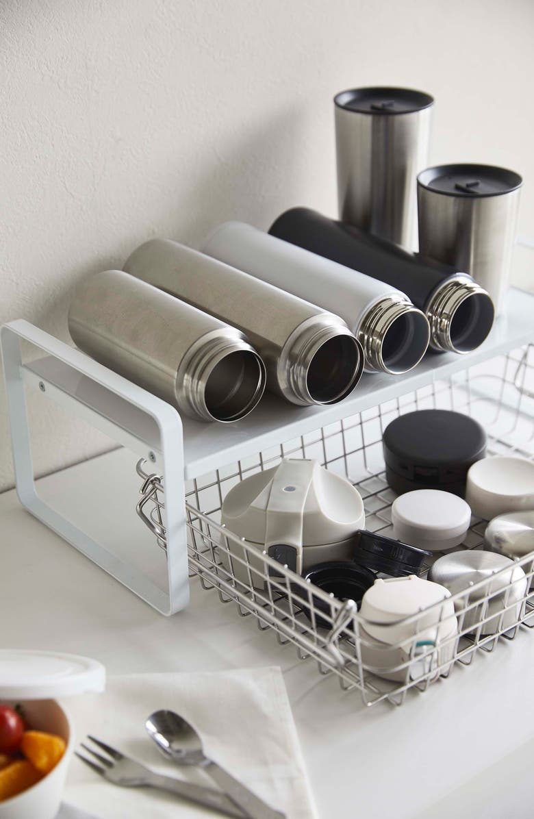 Yamazaki Expandable Kitchen Riser, Alternate, color, White