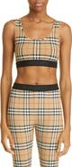 Burberry Dalby Check Sports Bra