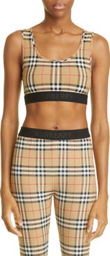 Burberry Dalby Check Sports Bra