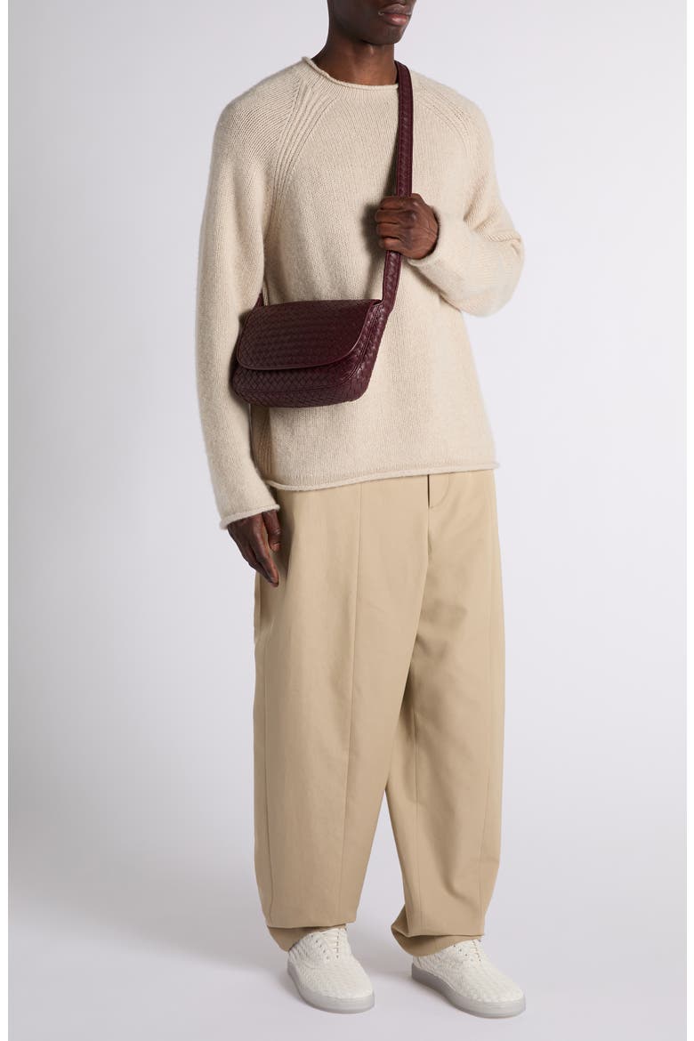 Roll Edge Cashmere Sweater, Alternate, color, 2159 LINEN MELANGE