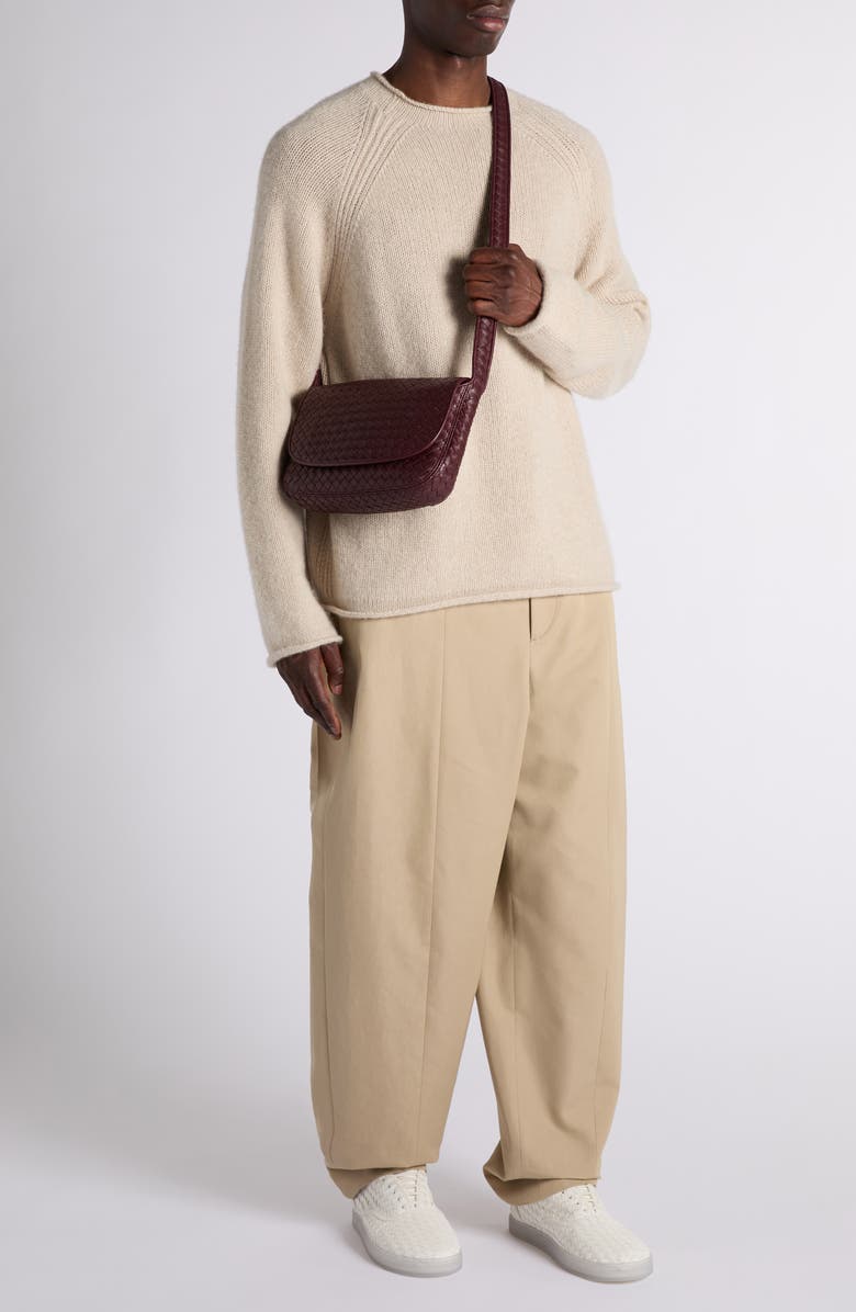 Bottega Veneta Roll Edge Cashmere Sweater, Alternate, color, 2159 Linen Melange