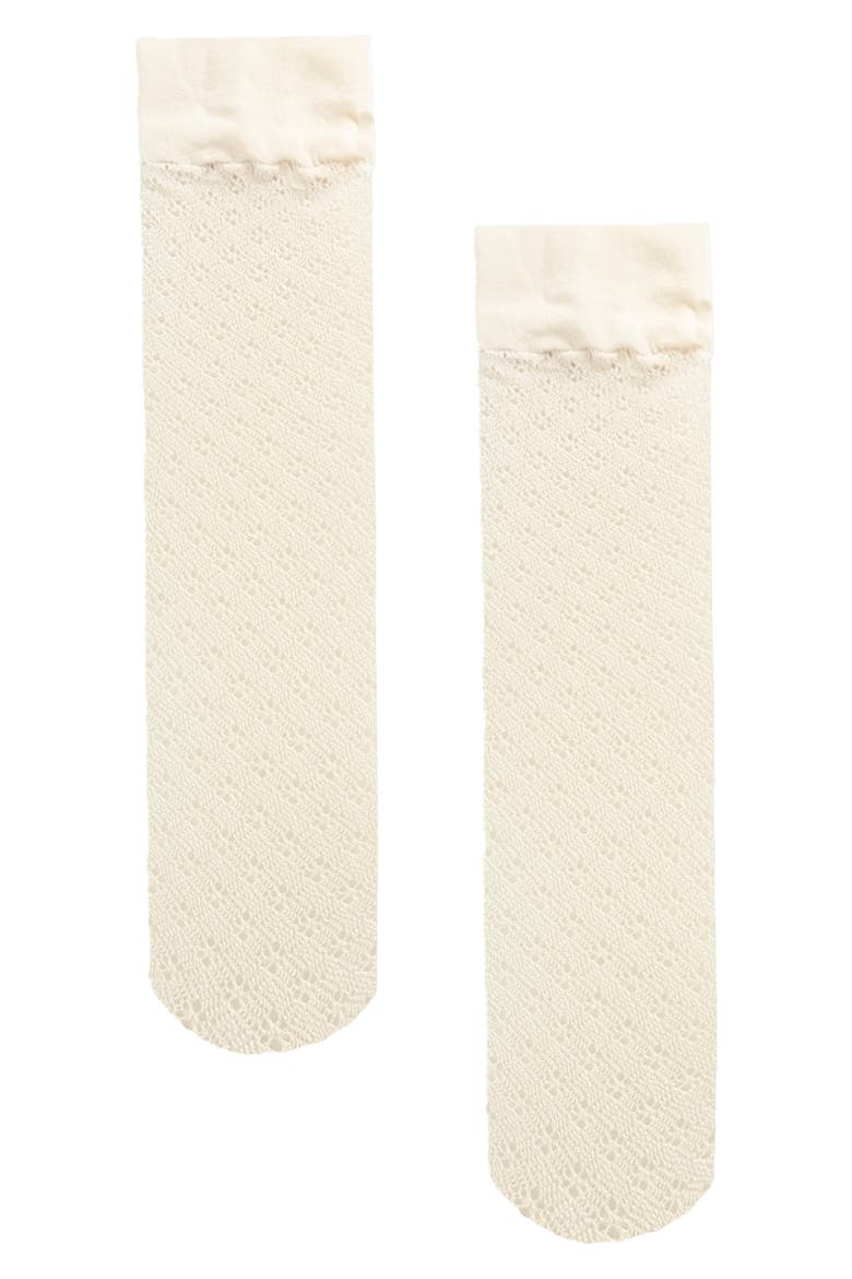 Blossom Knee High Socks, Alternate, color, BUTTERCREAM