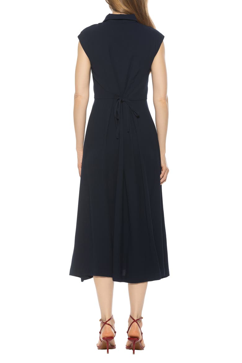 Amoura Sleeveless Midi Shirtdress, Alternate, color, NAVY