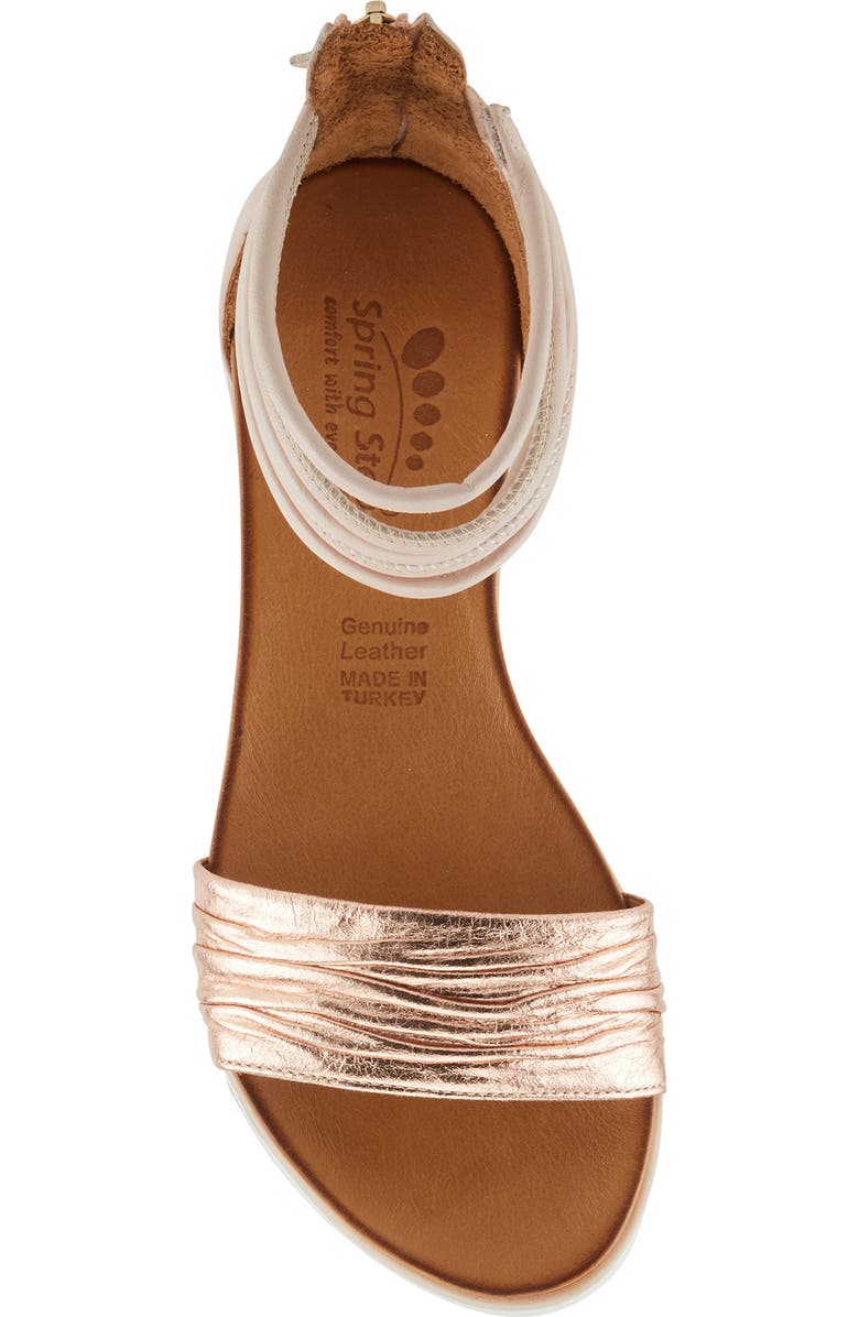 Spring Step Mexa Metallic Sandal, Alternate, color, Rose Gold