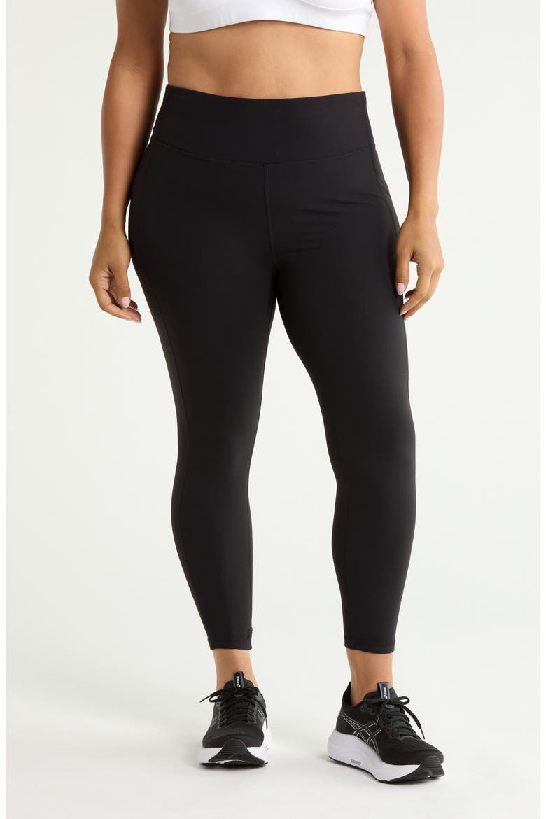 Studio Luxe High Waist 7/8 Leggings, Main, color, BLACK