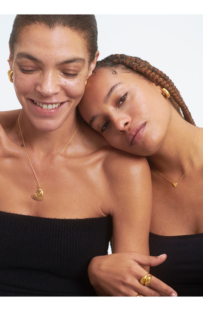 Monica Vinader Heart Pendant Necklace, Alternate, color, Yellow Gold