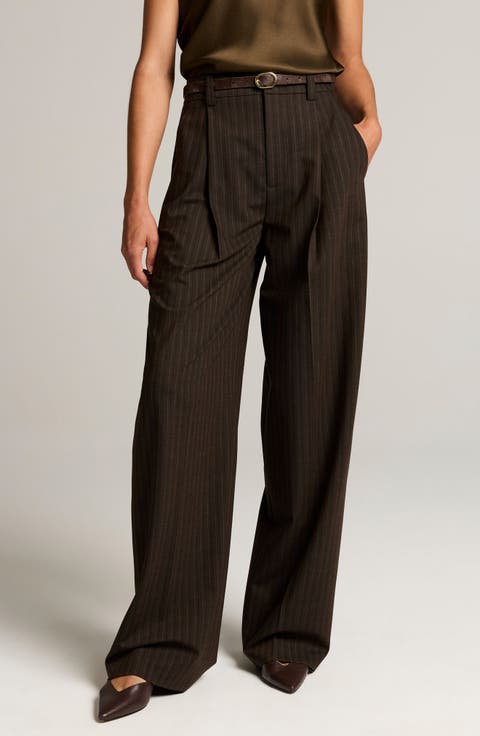 High Waist Wide Leg Trousers