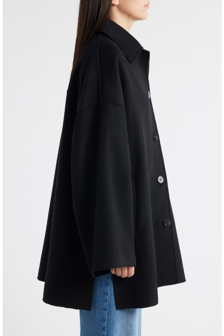Double Face Car Coat, Alternate, color, BLACK