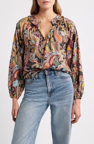 LOVE THE LABEL Libby Balloon Sleeve Cotton Top