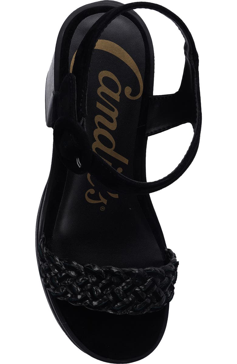 Candie's Zaide Ankle Strap Platform Sandal, Alternate, color, Black Leather