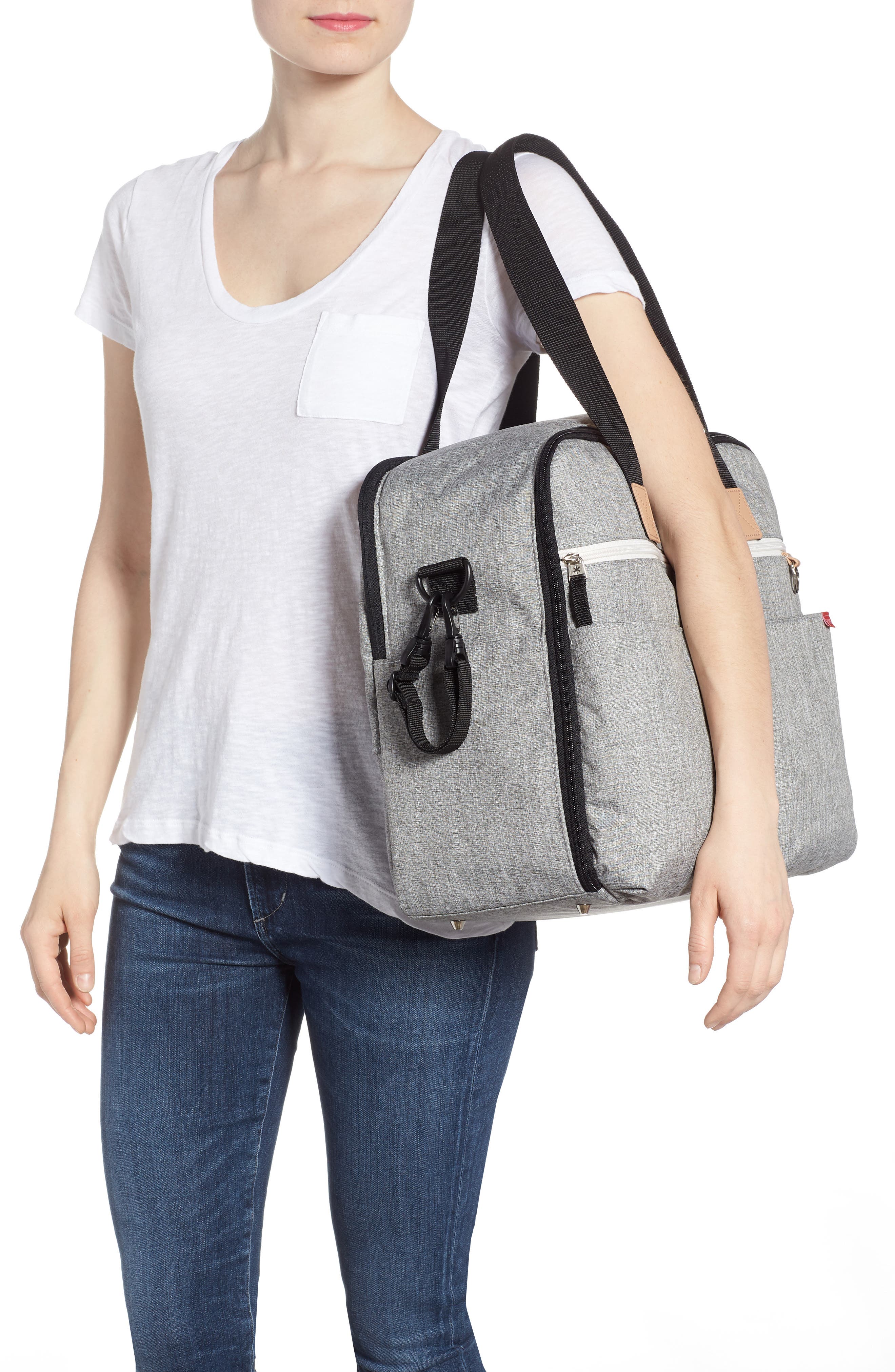 Skip Hop Duo Weekend Diaper Bag, Alternate, color, Grey