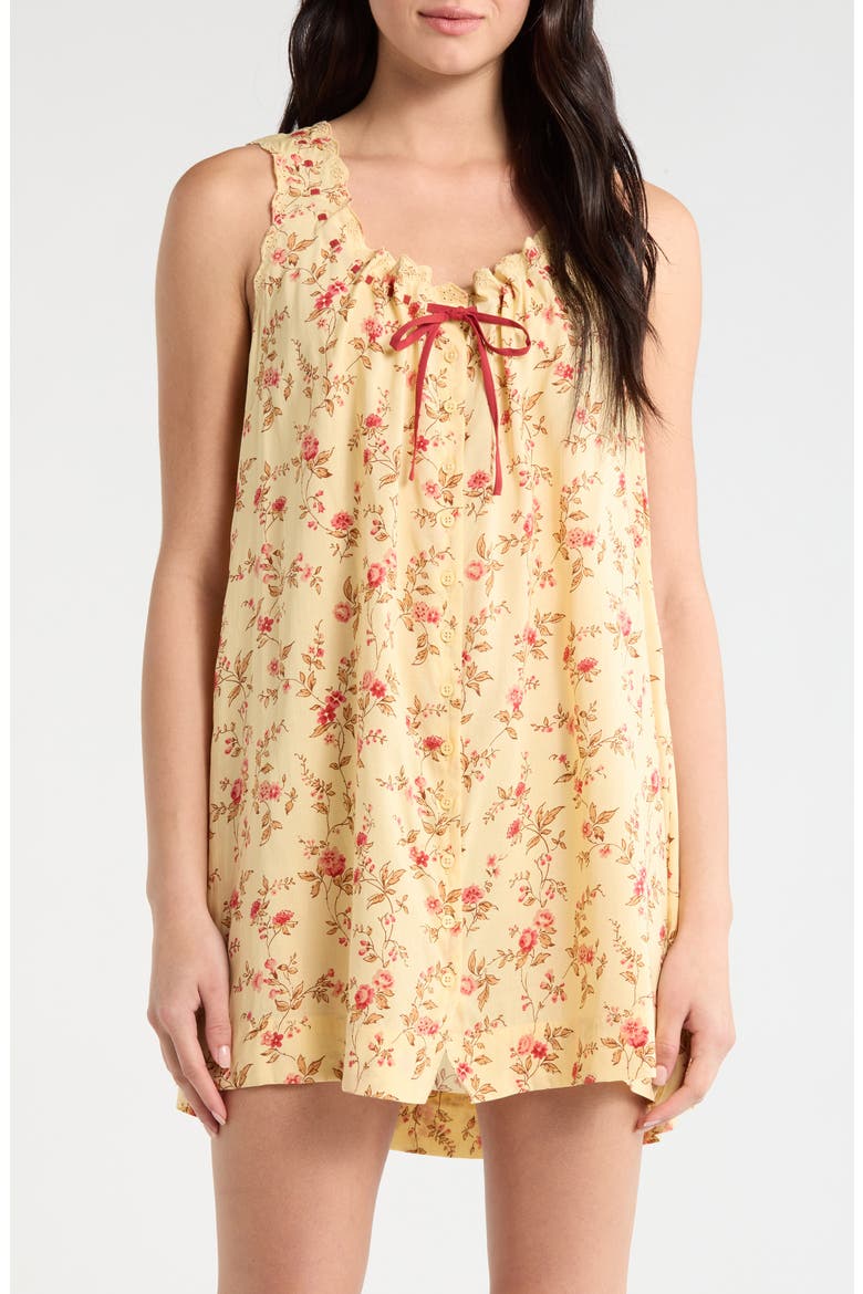 Holly Floral Print Sleep Dress, Main, color, WISTFUL