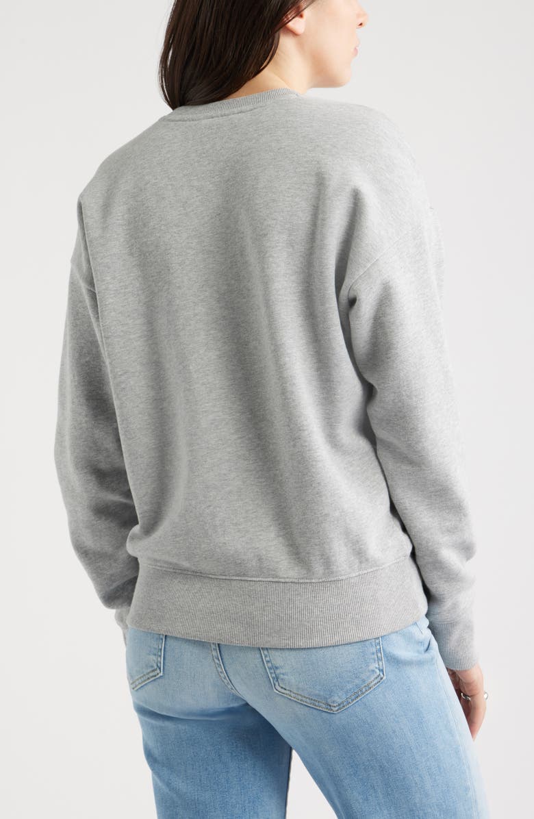 Caslon<sup>®</sup> Merci Graphic Sweatshirt, Alternate, color, Grey Heather