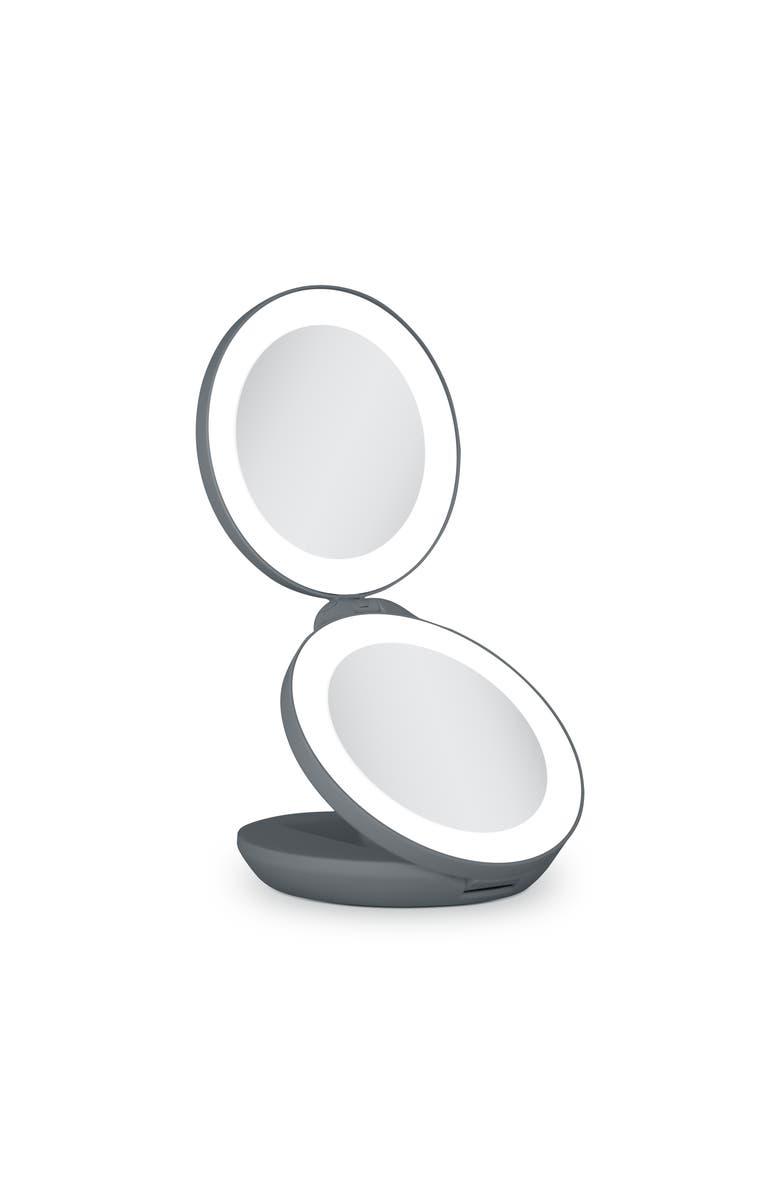 Zadro Lighted Travel Mirror with Magnification & Folding-to-Compact, Main, color, Black Shadow