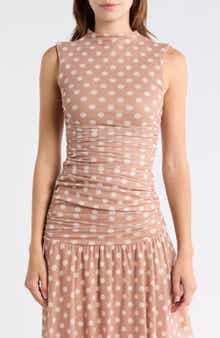 AFRM LOS ANGELES Kinsley Ruched Mesh Top