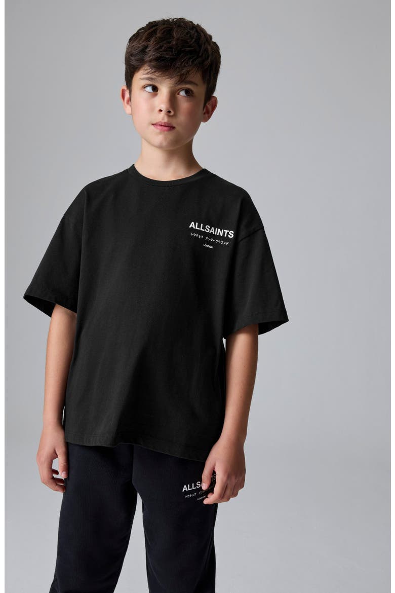 Kids' Oversize Underground Logo Graphic T-Shirt, Alternate, color, BLACK