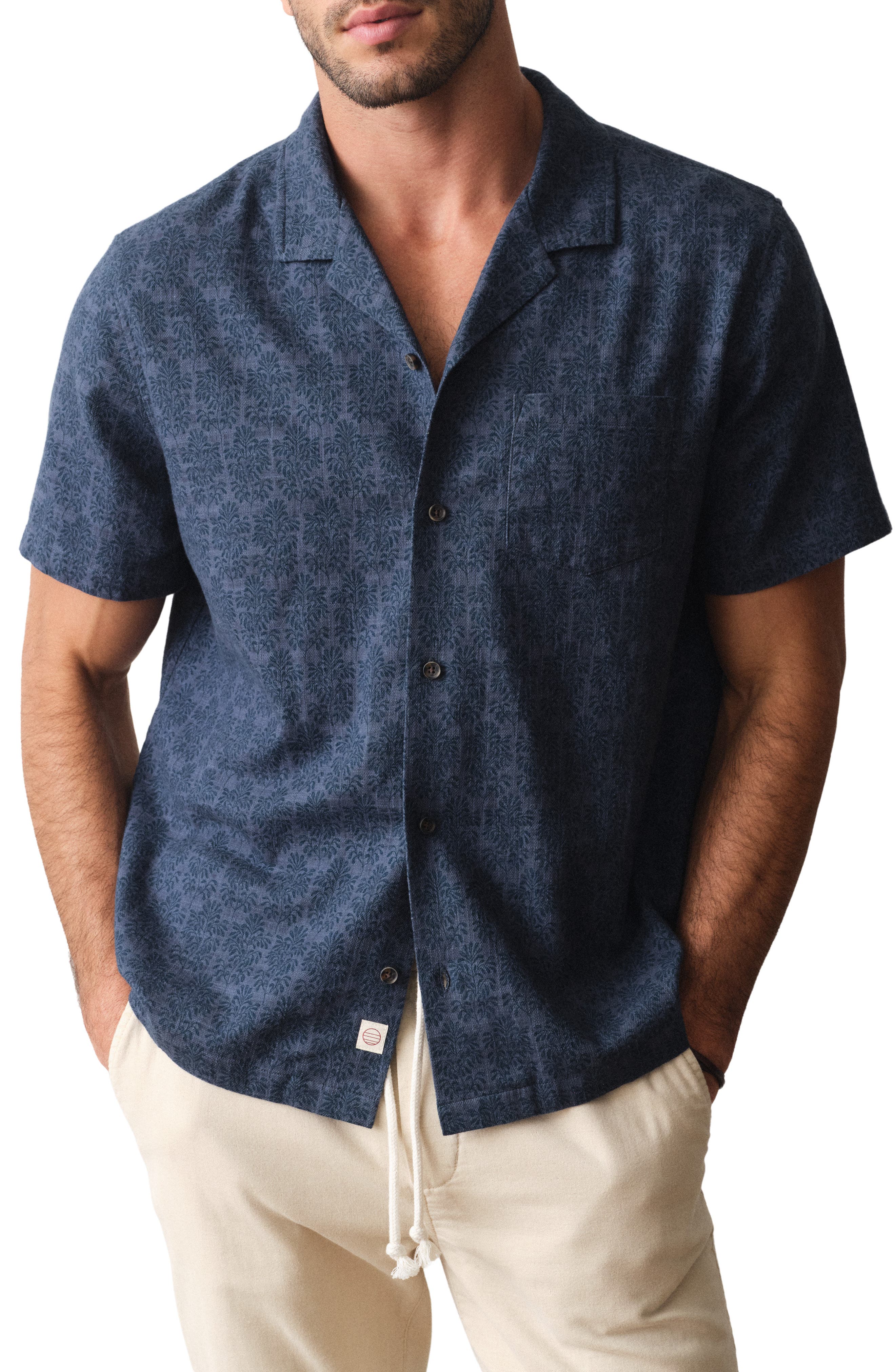 selected NAVY BLOCK PRINT