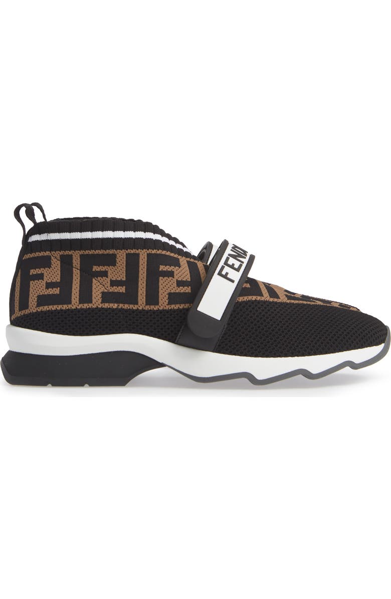 Fendi Rockoko Knit Sneaker, Alternate, color,