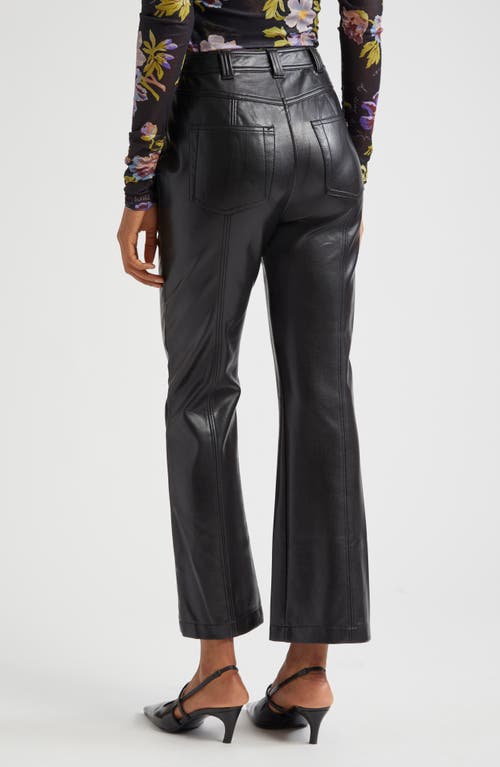 Cinq À Sept Wallace Faux Leather Bootcut Ankle Pants In Black