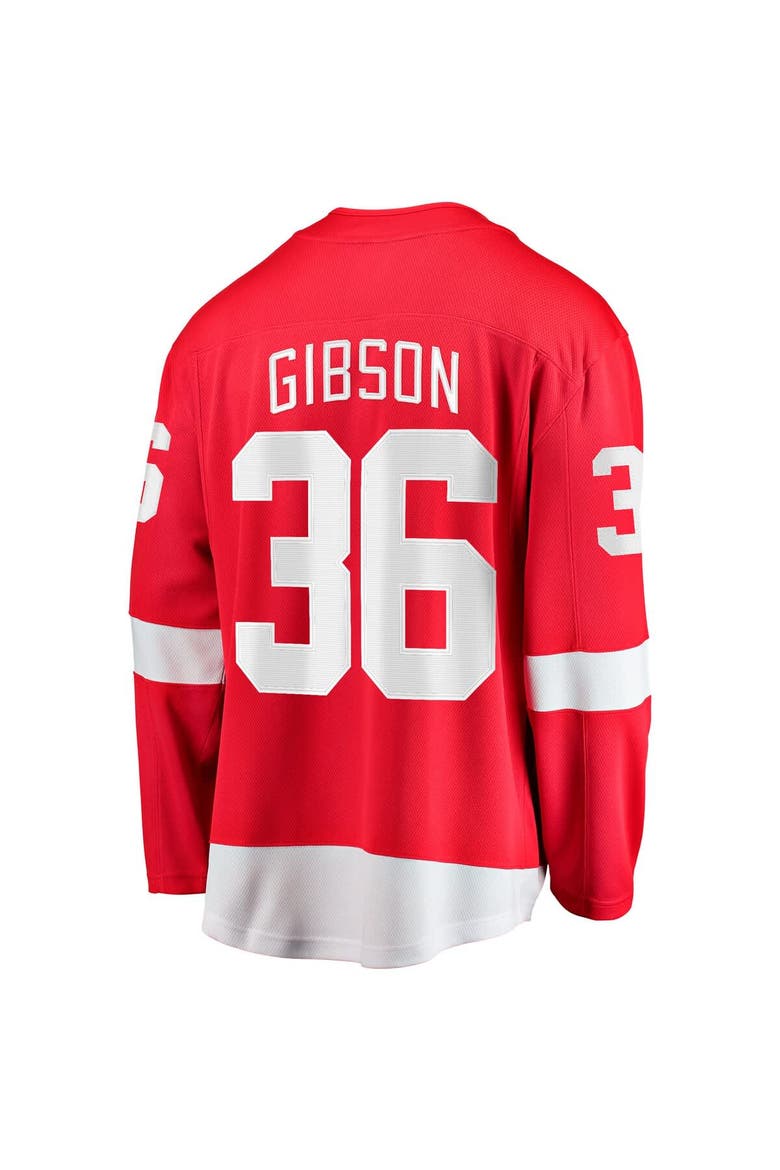 Men's Fanatics John Gibson Red Detroit Red Wings Home Breakaway Jersey, Alternate, color, Red