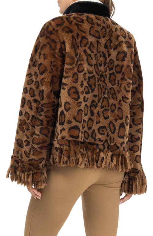Gorski Shearling Lamb Jacket With Fringes In Brown