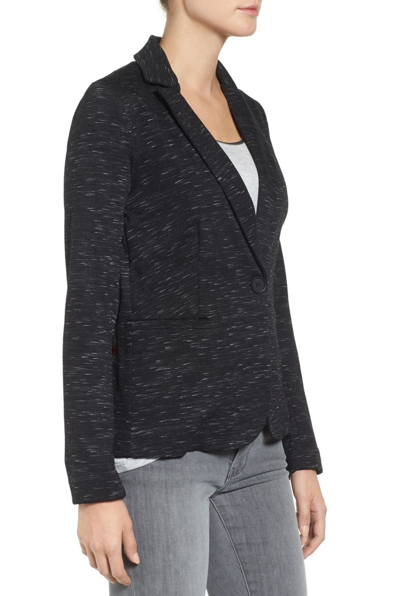Knit Blazer, Alternate, color, BLACK SPACEDYE