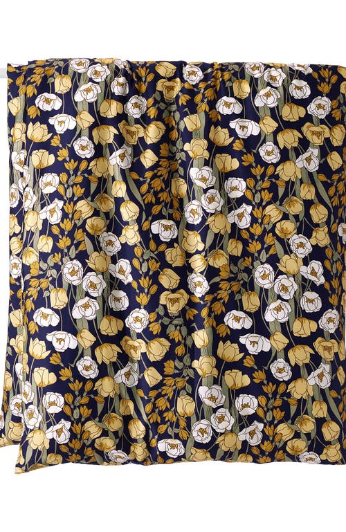 Lands' End 400 Thread Count Premium Supima Cotton No Iron Sateen Duvet Bed Cover In Blue