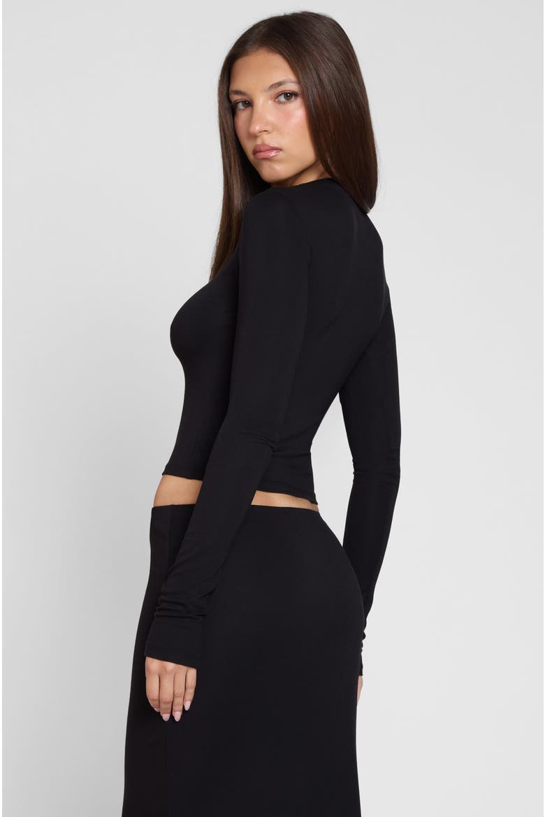 Everyday Jersey Long Sleeve Top, Alternate, color, Black