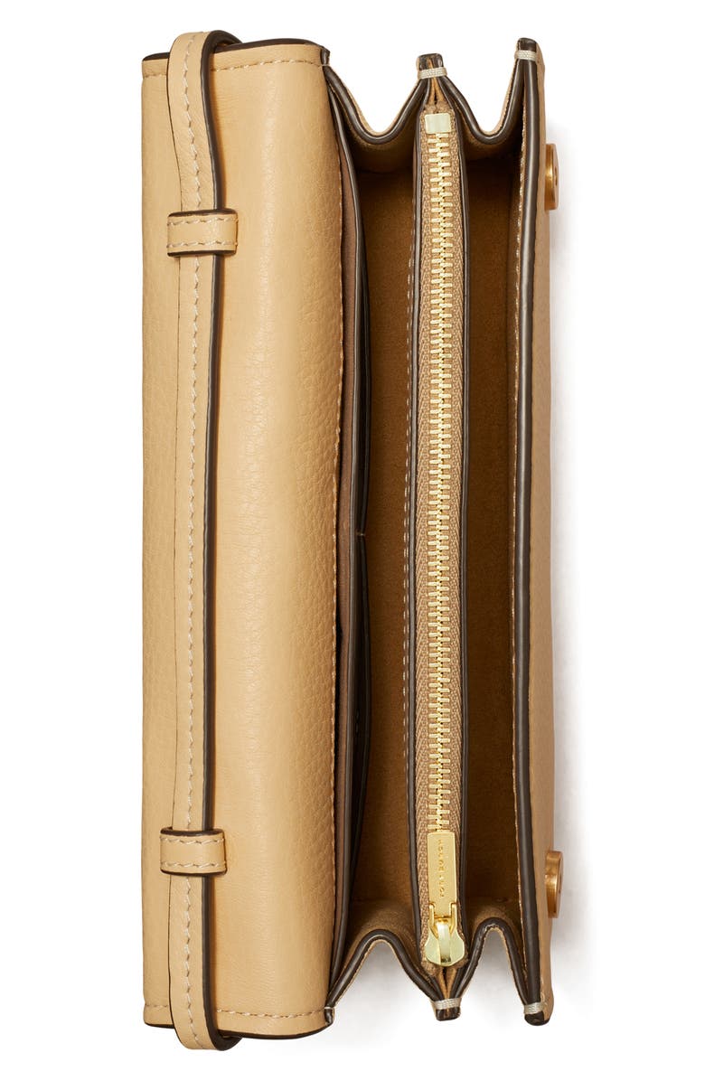 Tory Burch Miller Crossbody Wallet, Alternate, color, Vanilla Soft Serve