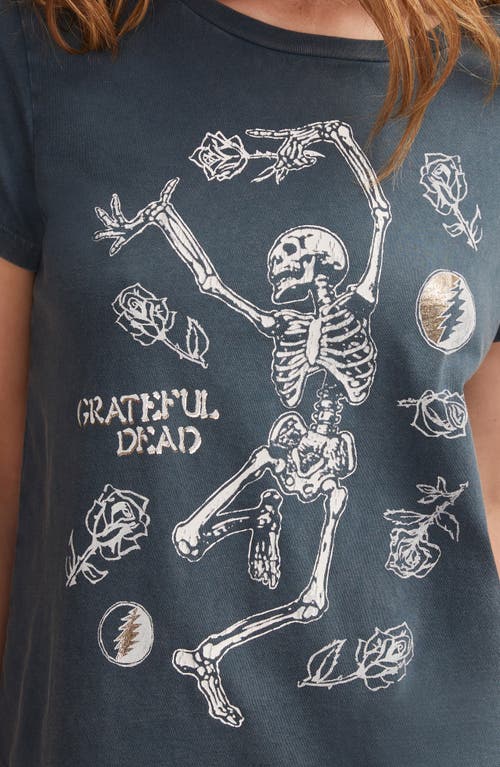 Lucky Brand Grateful Dead Dancing Skulls Graphic T-shirt In Blue