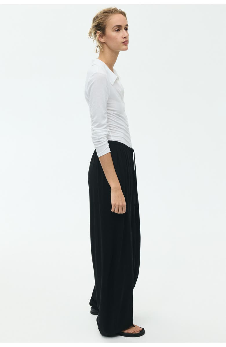 H&M Balloon Drawstring Trousers, Alternate, color, Black