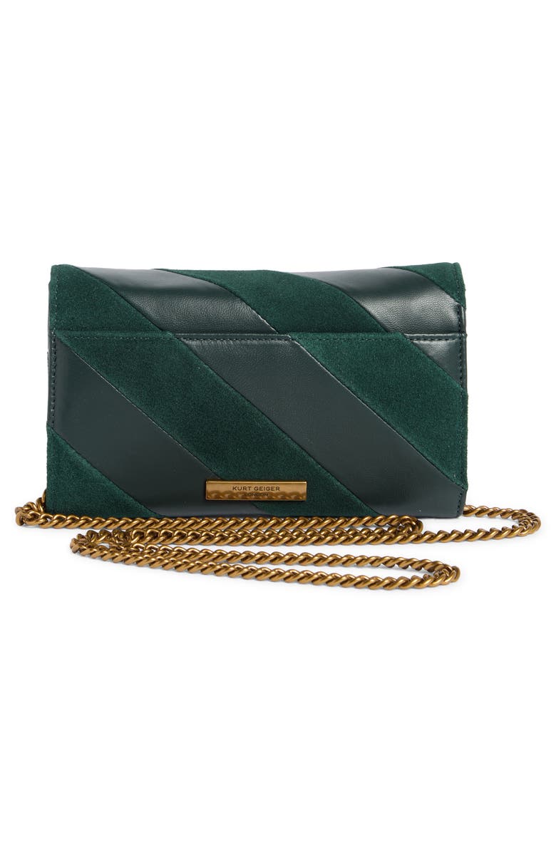Kurt Geiger London Soho Wallet on a Chain, Alternate, color, Dark Green
