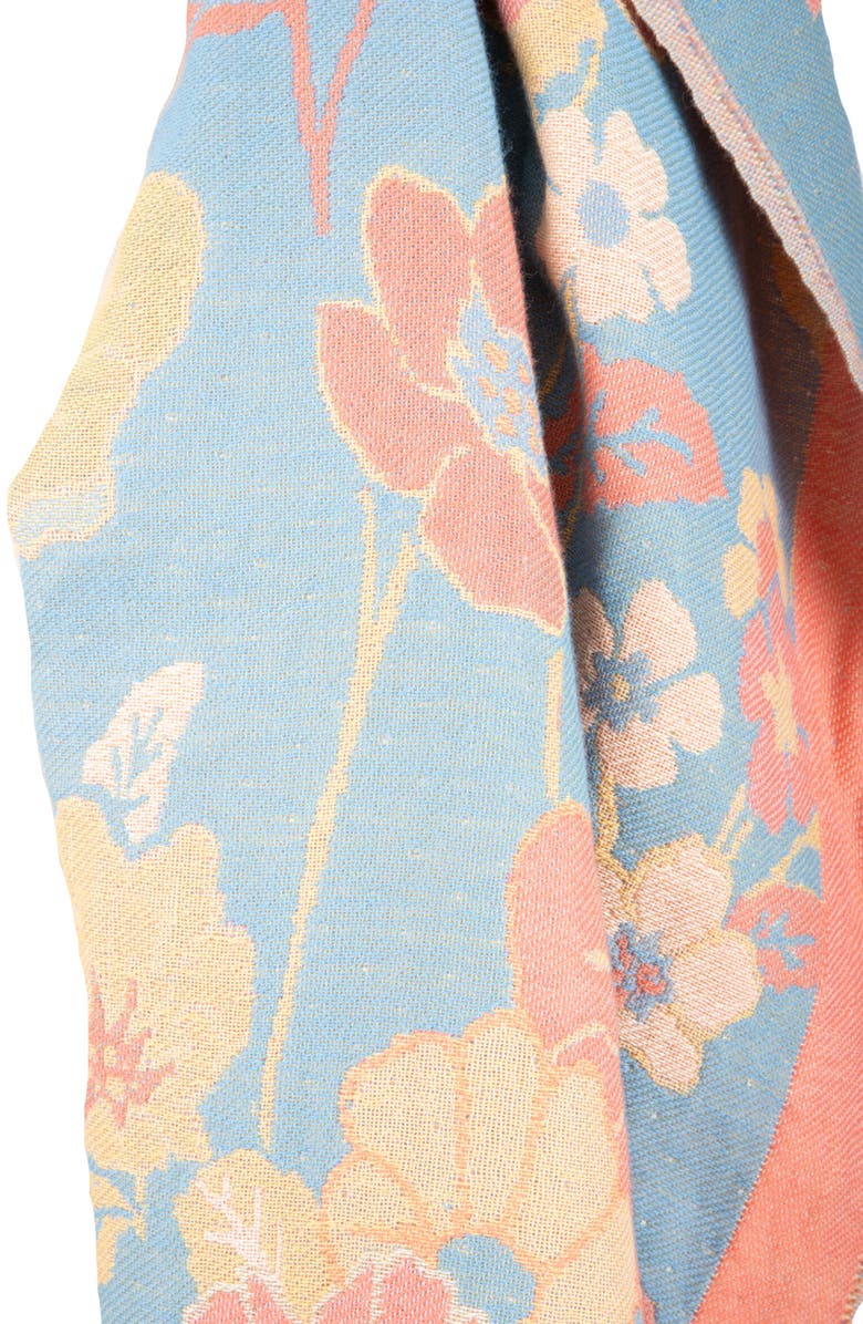 SAACHI Pastel Floral Reversible Cotton Scarf, Alternate, color, 